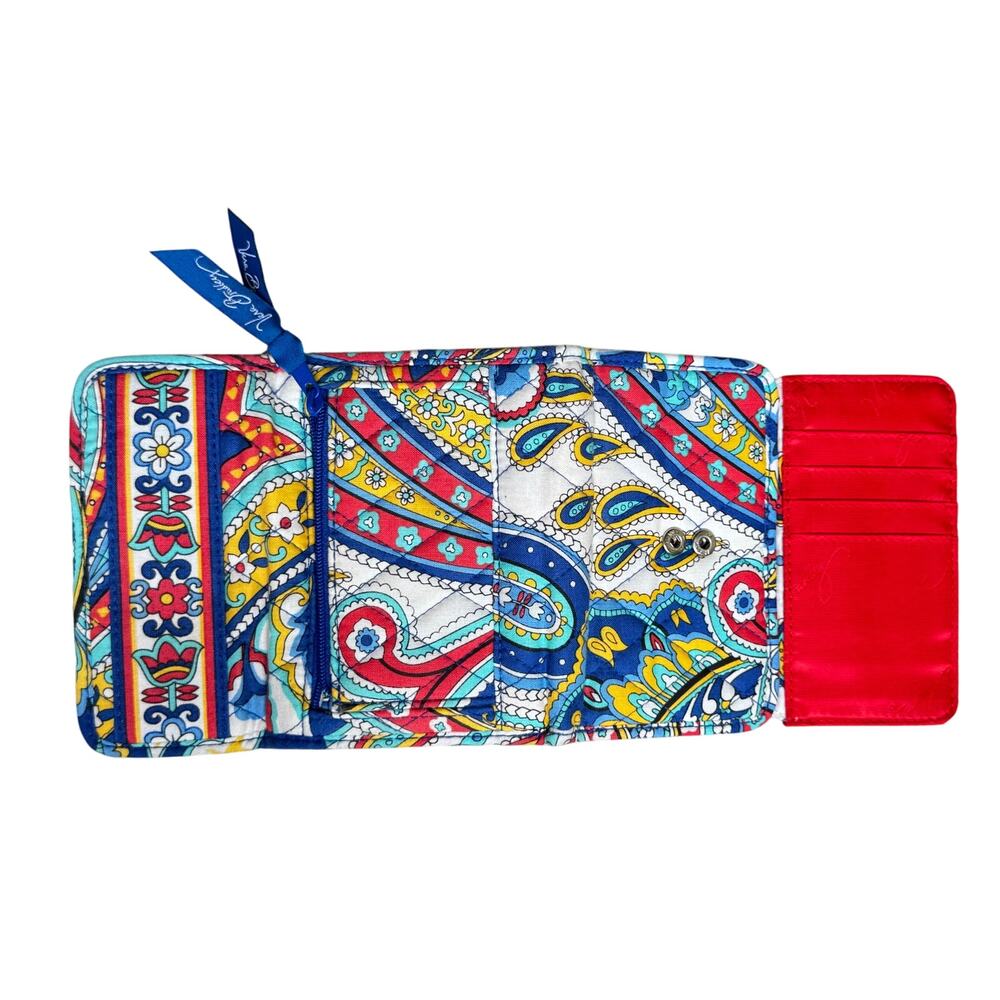 Vera Bradley Shoulder Bag Wallet Set Marina Paisley Quilted Retired Print Purse - Picture 11 of 11